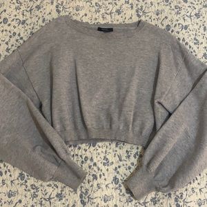 Gray cropped sweater